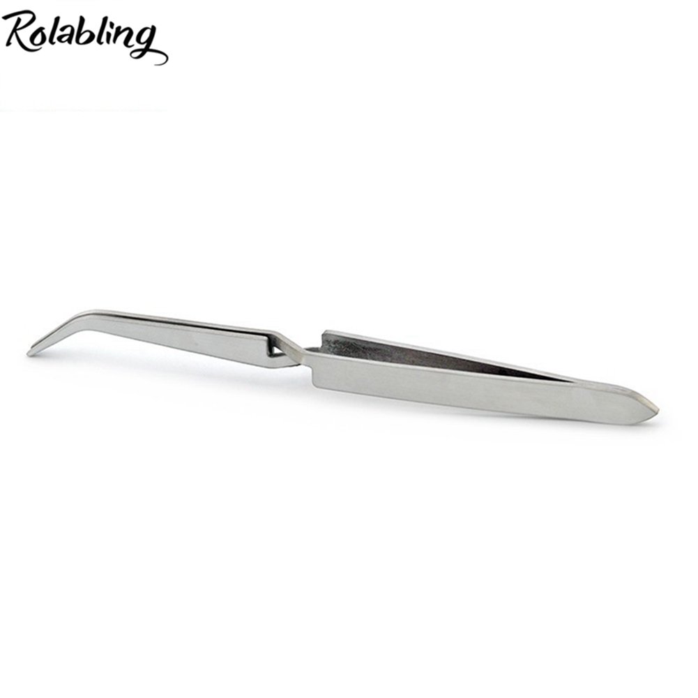 Premium Stainless Steel Nail Art Tweezers - Professional Manicure Rhinestone Picking & Trimming Tools (Size 1) | Perfect for DIY Nail Designs, Salon Use & Home Grooming Kits