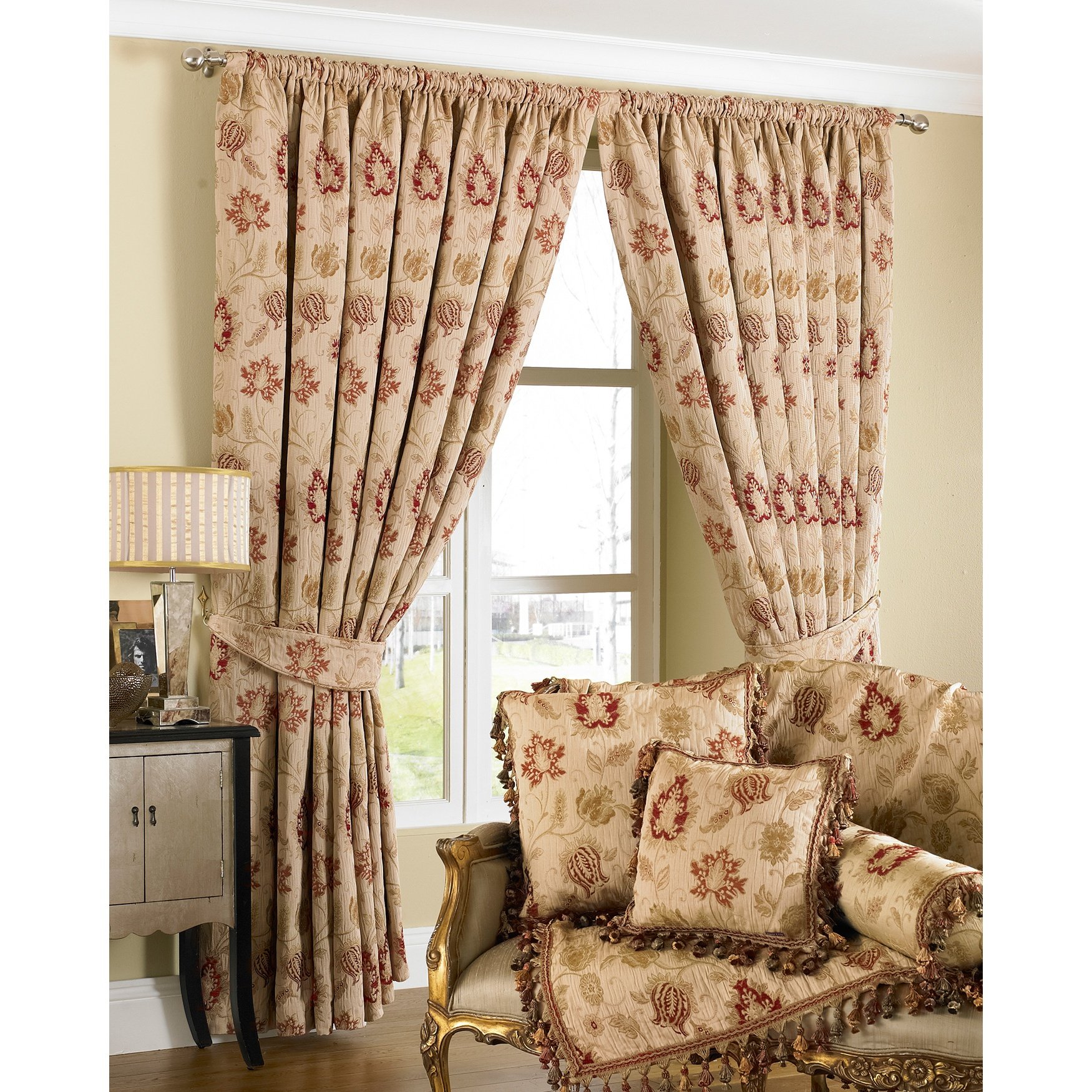 Zurich Pencil Pleat Curtains 90x90 Inches - Elegant Champagne Window Drapes for Living Room & Bedroom | Light Filtering & Thermal Insulation