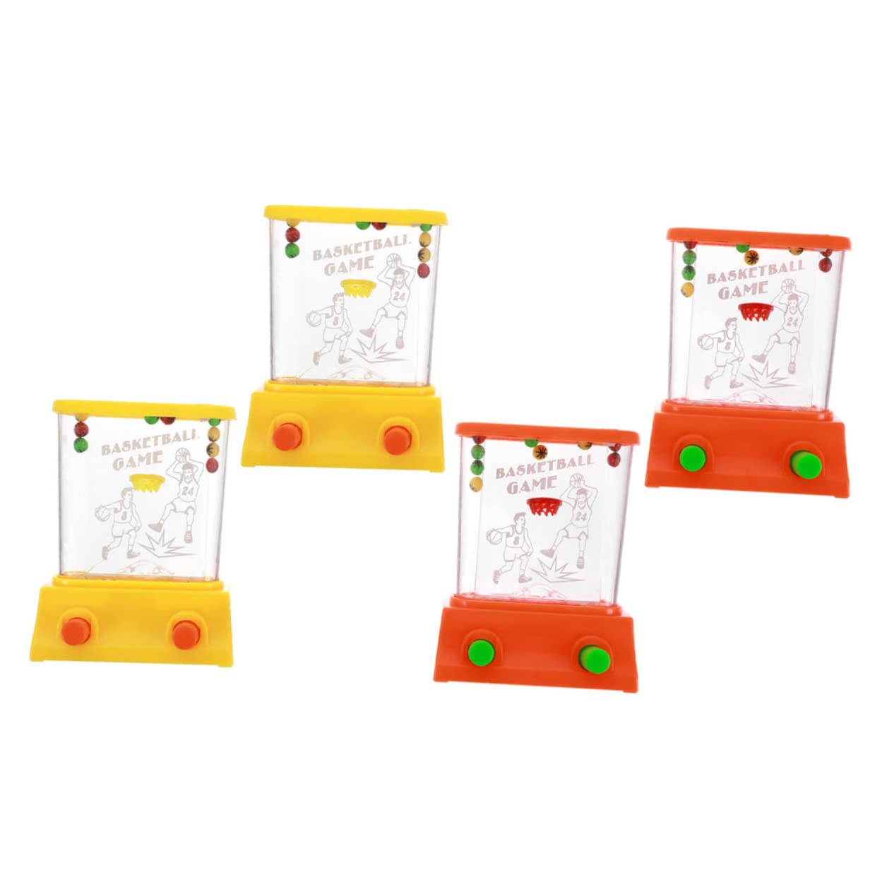 SAFIGLE 4pcs Mini Arcade Machine & Water Ring Toss Toys - Handheld Game Consoles for Kids, Decompression Toys for Children, Perfect for Home, Party, and Travel Entertainment