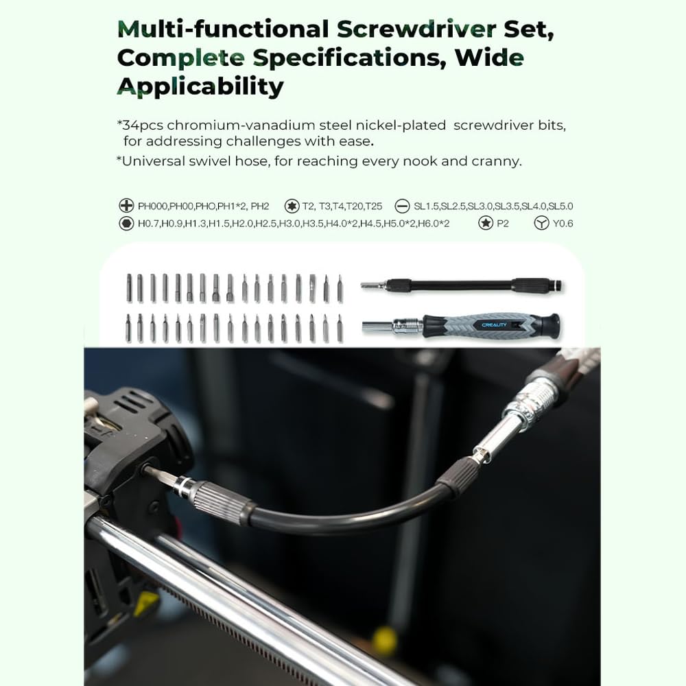 Creality 3D Printer Tool Wrap Kit Pro - Complete Assembly, Removal & Filament Cutting Tools for Cleaning & Finishing Prints | Compatible with Creality & All FDM 3D Printers | Perfect for Workshop, DIY Projects & Professional 3D Printing