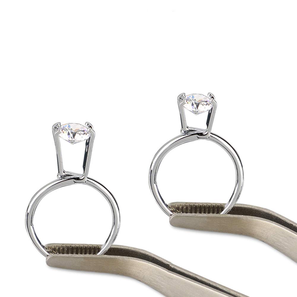 2Pcs Jewelry Ring Holder for Wedding & Gemstone Display - Silver (2 Sizes) - Perfect for Jewelers & Crafting