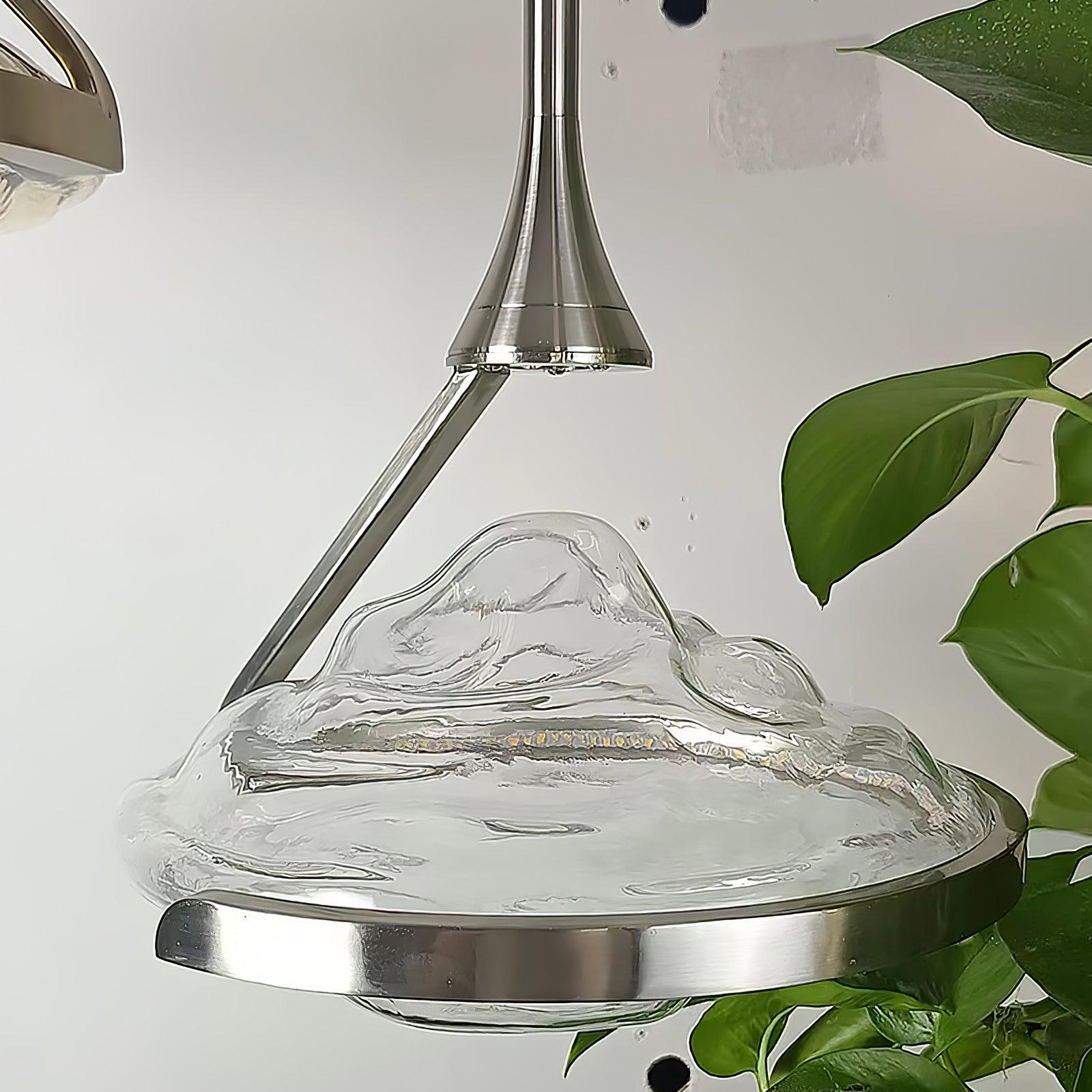 Elegant Diamond Crystal Pendant Light - Modern Chandelier for Dining Room, Bedroom & Living Room Decor | Energy Efficient LED Ceiling Lighting Fixture