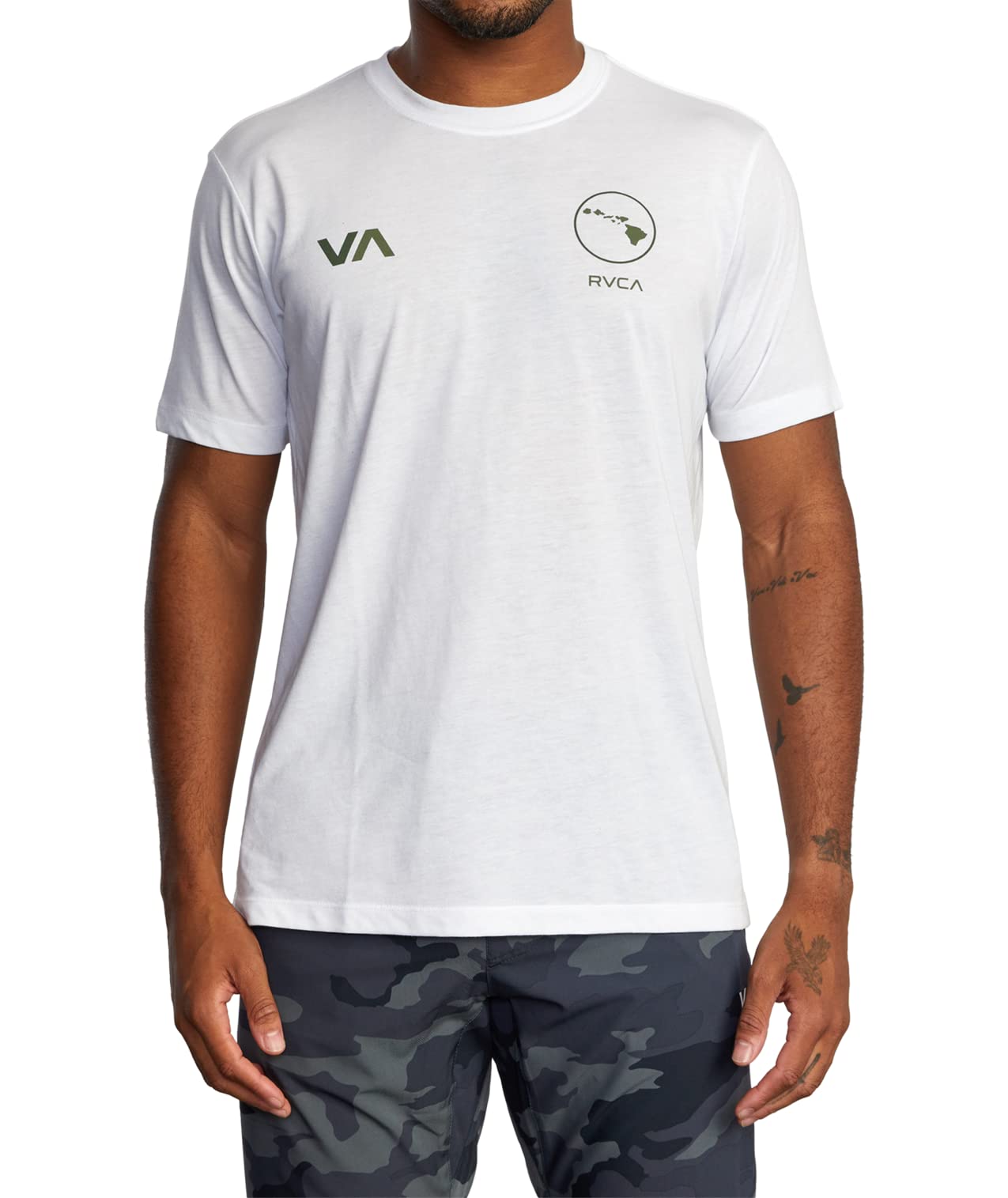 RVCA Men's Sport Hawaii T-Shirt - Comfortable & Stylish Casual Wear for Beach, Surfing & Outdoor Activities
