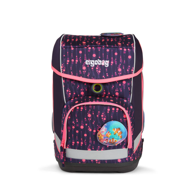 Ergobag SET Cubo 5-Piece School Backpack with Lunch Box - Lightweight Durable Bear Design for Kids (Bearmuda Square/WinterwonBearland Glow) - Perfect for Elementary School, Daycare & Outdoor Adventures