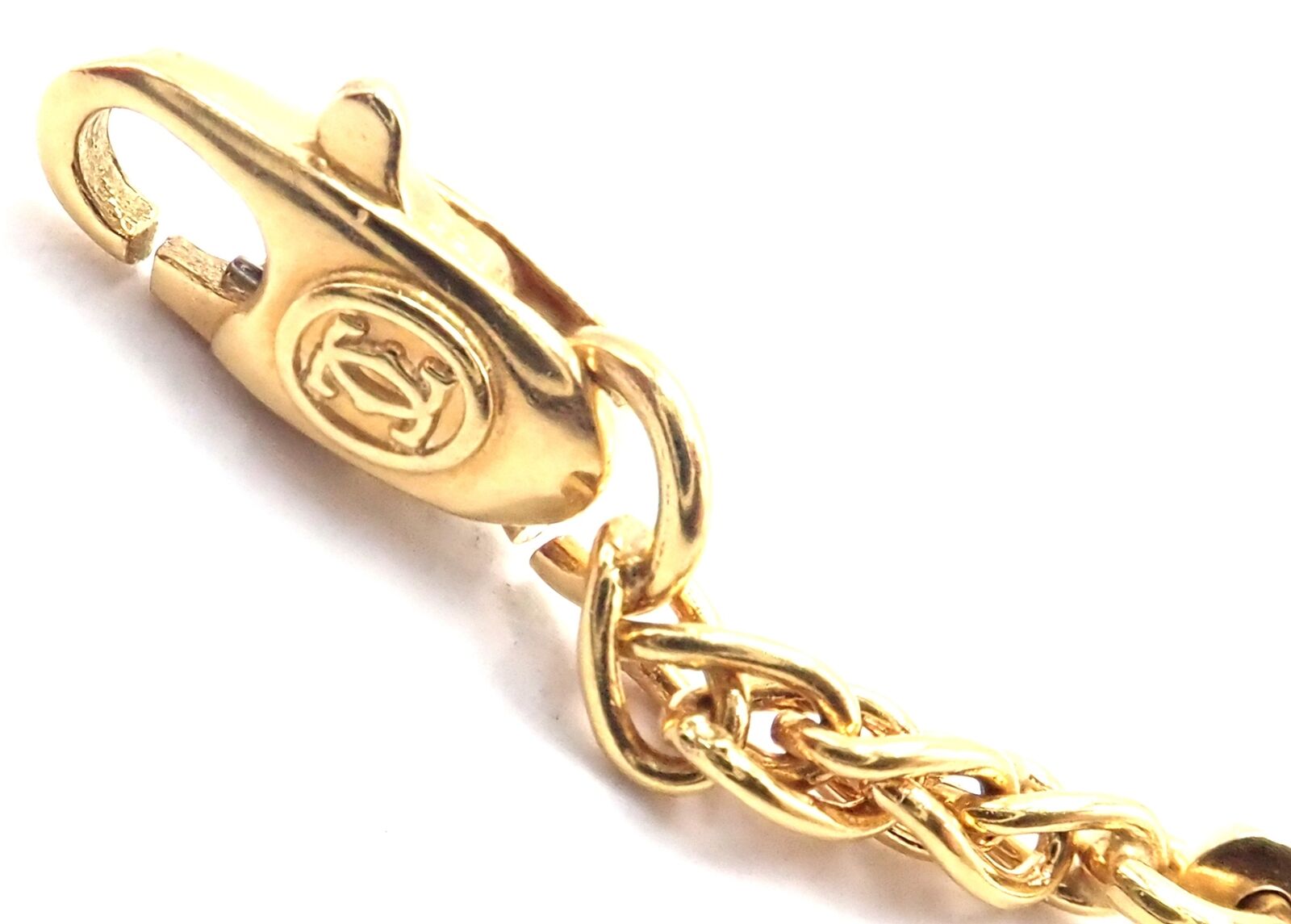 Authentic Cartier 18k Yellow Gold Double C 3D Apple Pendant Necklace for Women - Luxury Jewelry Gift for Anniversary, Birthday & Special Occasions