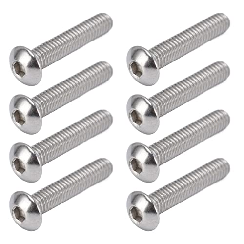 100Pcs M4 Round Head Hex Socket Screws - High Strength Button Head Screws for Electronics, DIY Projects, and Home Repairs (2802-0004-0020)