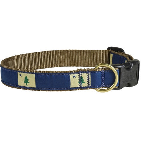 Maine Flag Dog Collar - Durable Nylon Pet Collar with State Pride Design - Perfect for Walks, Hiking & Patriotic Events