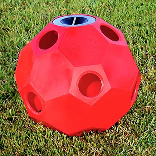 Mini Slow Feed Hay Ball Feeder for Small Pets - Red | Prevent Overeating & Boredom | Perfect for Rabbits, Guinea Pigs & Hamsters | Fun Interactive Toy for Cages & Playtime