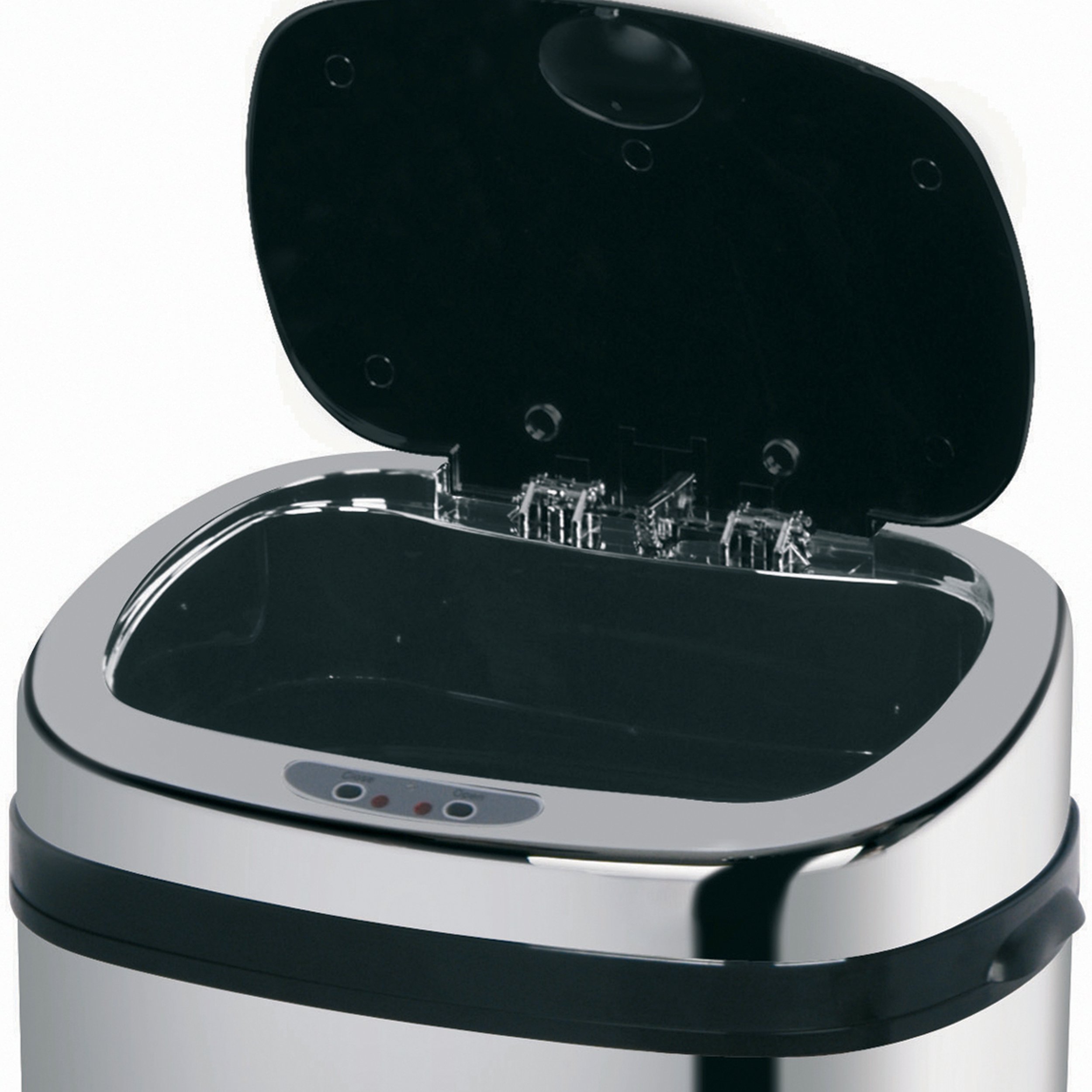 42L ABS Polypropylene Bin with Stainless Steel Frame - Heavy-Duty Storage Container for Kitchen, Garage, or Office Organization