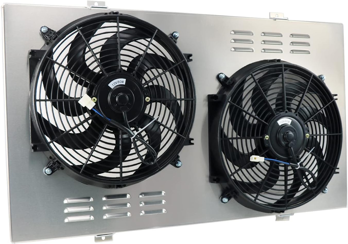 Aluminum Radiator Shroud with Electric Fan for 1988-2000 Chevy C/K 1500 2500 3500 & GMC Pickup Trucks 7.4L V8 - Direct Fit Replacement Cooling System Upgrade for 1989-1999 Models - Perfect for Off-Roading, Towing & High-Performance Use