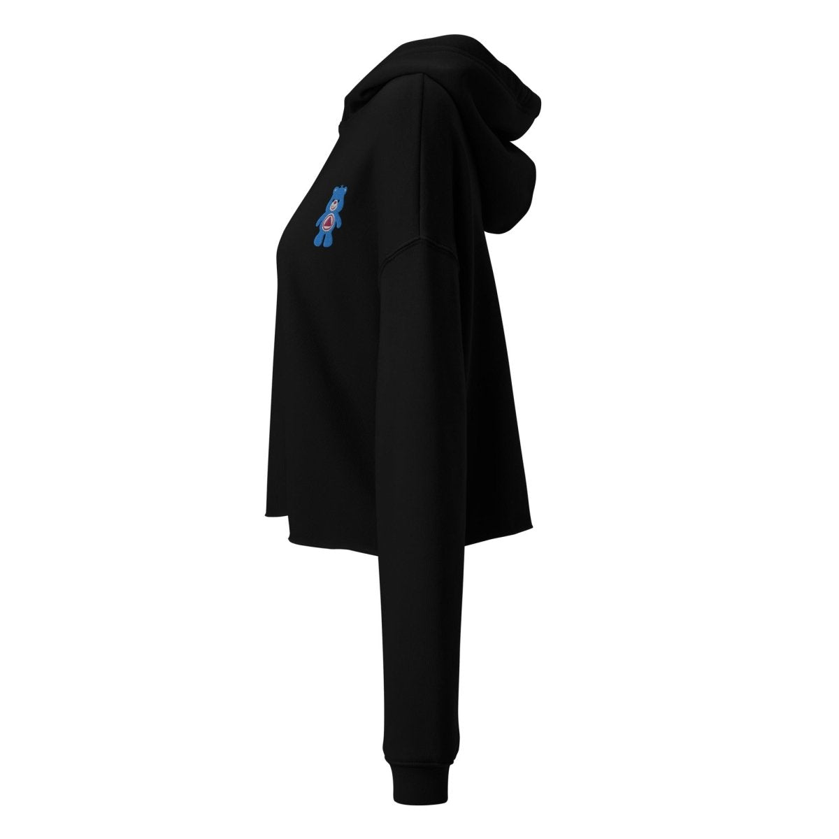 Serenity Cub Embroidered Women's Cropped Hoodie - Soft Pullover Sweatshirt for Casual Wear, Gym & Street Style Fashion