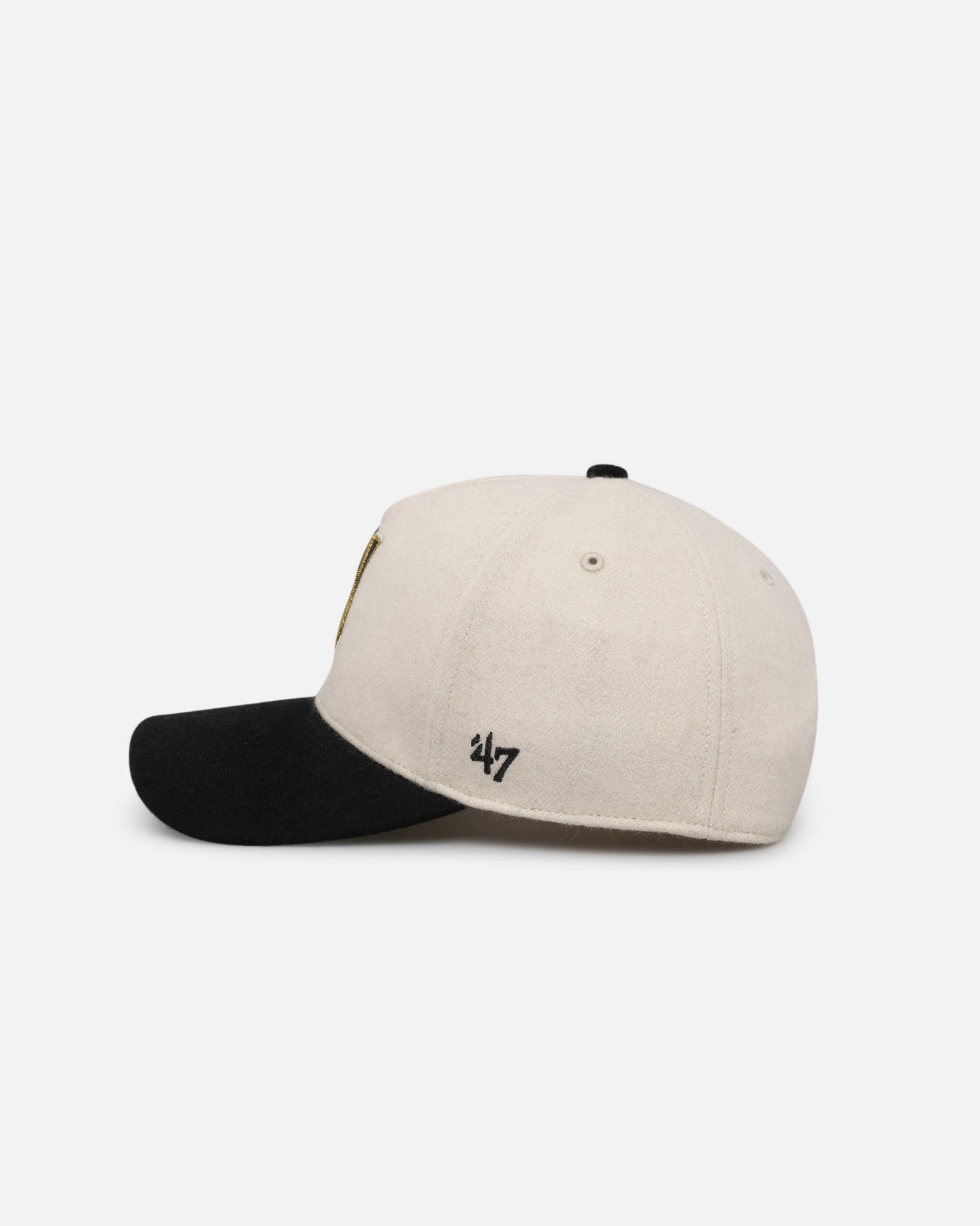 47 Brand Vegas Golden Knights Wooly Sure Shot Offside DT Snapback Hat - Natural/Black - Perfect for Game Day, Tailgating & Fan Gear Collections