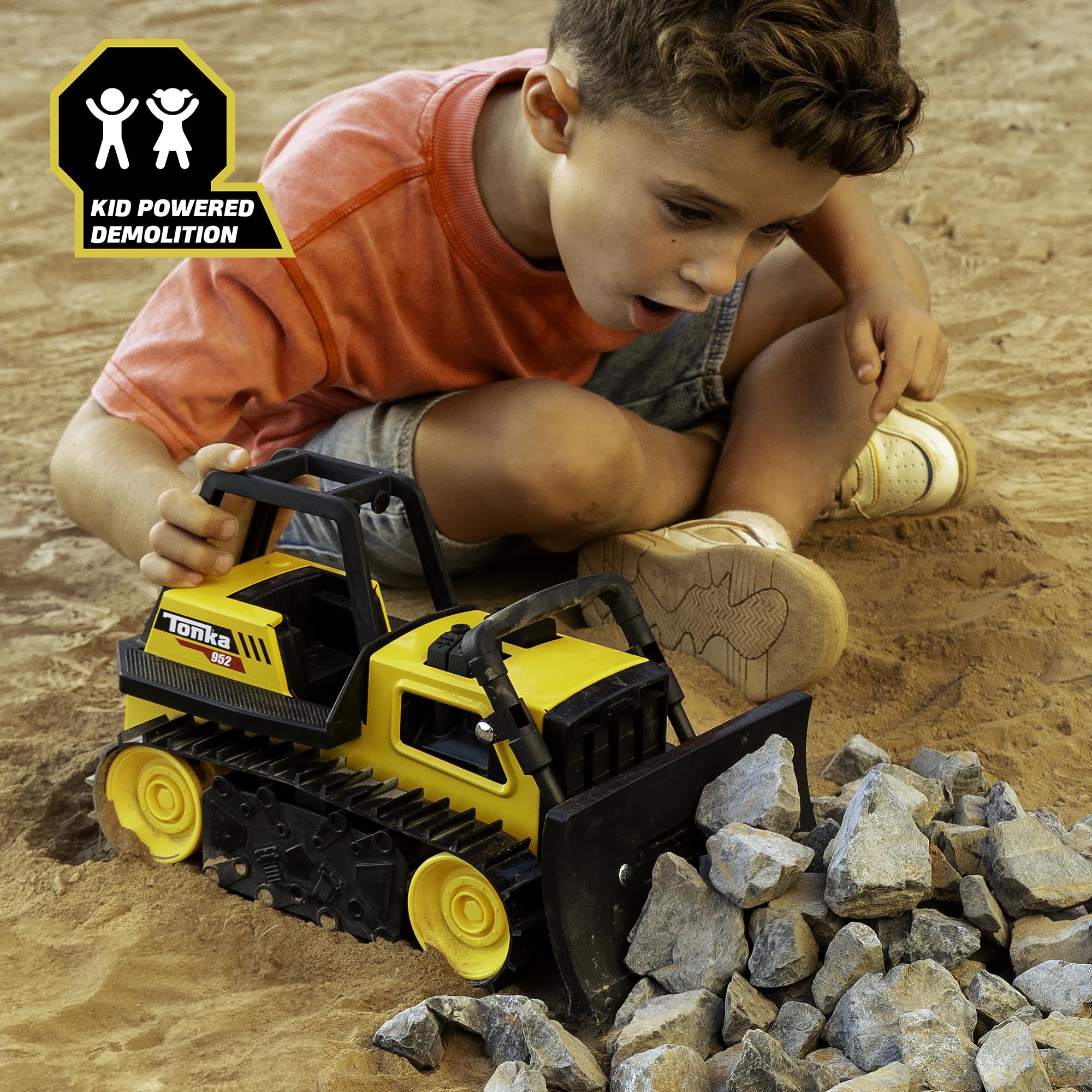 Tonka 6027 Steel Classic Bulldozer Toy - Durable Construction Vehicle for Kids Ages 3+ | Boys & Girls Pretend Play, Sandbox Toys, Birthday Gifts | Outdoor & Indoor Playtime Fun