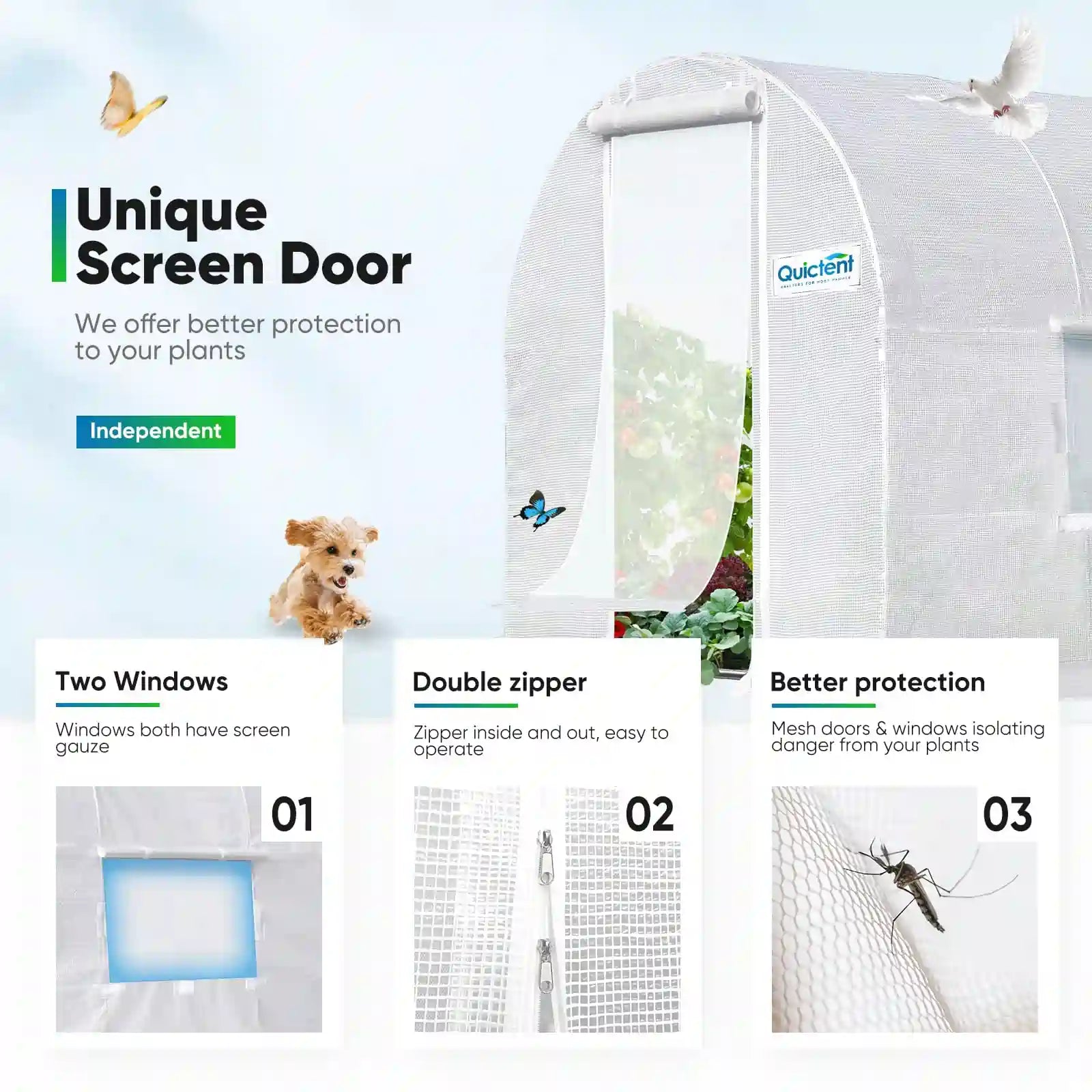 10' x 6.6' x 6.6' Premium Walk-in Greenhouse for Outdoor Gardening - Perfect for Growing Vegetables, Flowers & Herbs in Backyard or Patio
