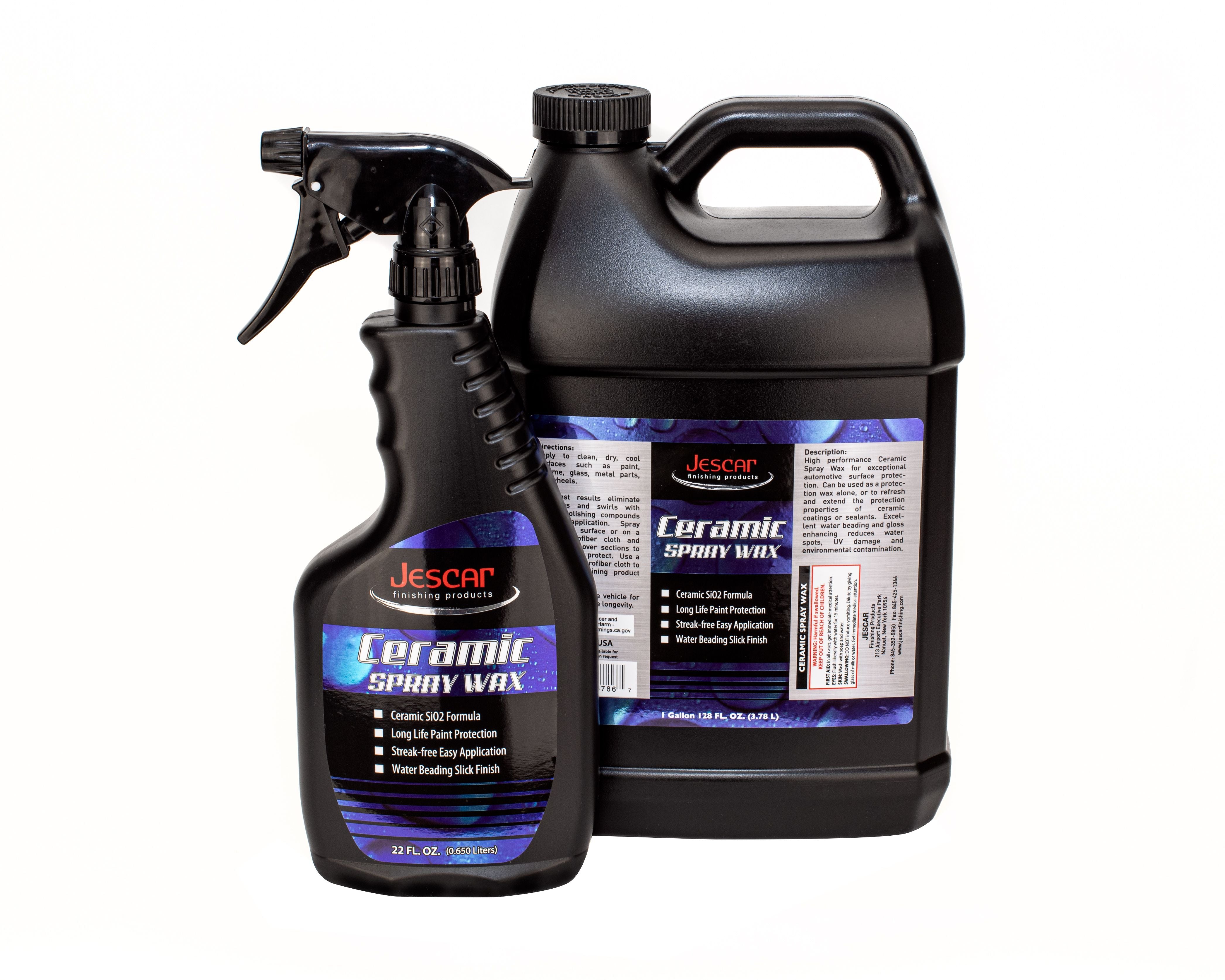 Jescar Ceramic Spray Wax - Premium Car Wax & Sealant with Free Microfiber Towel - Ultimate Shine & Protection for Cars, Trucks & SUVs - Perfect for Detailing, Showroom Finish & Long-Lasting Protection
