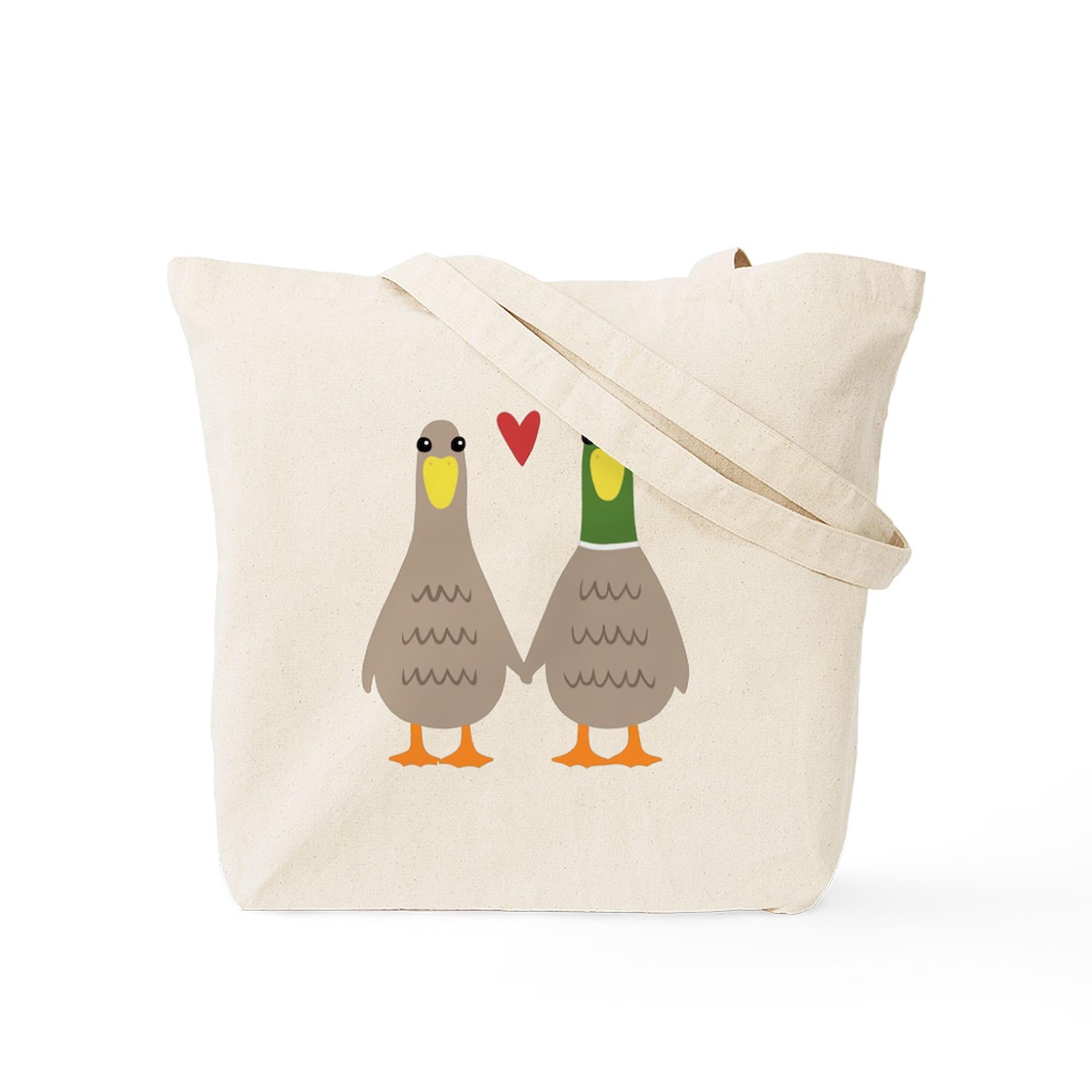 Love Ducks Natural Canvas Tote Bag - Eco-Friendly Reusable Shopping Bag for Groceries, Beach & Daily Use | CafePress