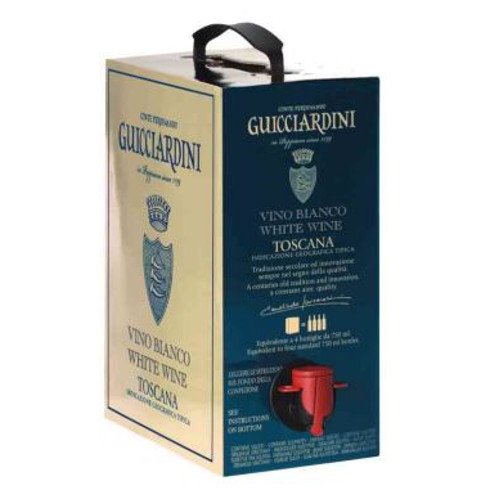 Premium Toscana White Wine Bag in Box - Conte Ferdinando Guicciardini (5L) | Italian Dry White Wine for Parties, Gifts & Dinner Pairing