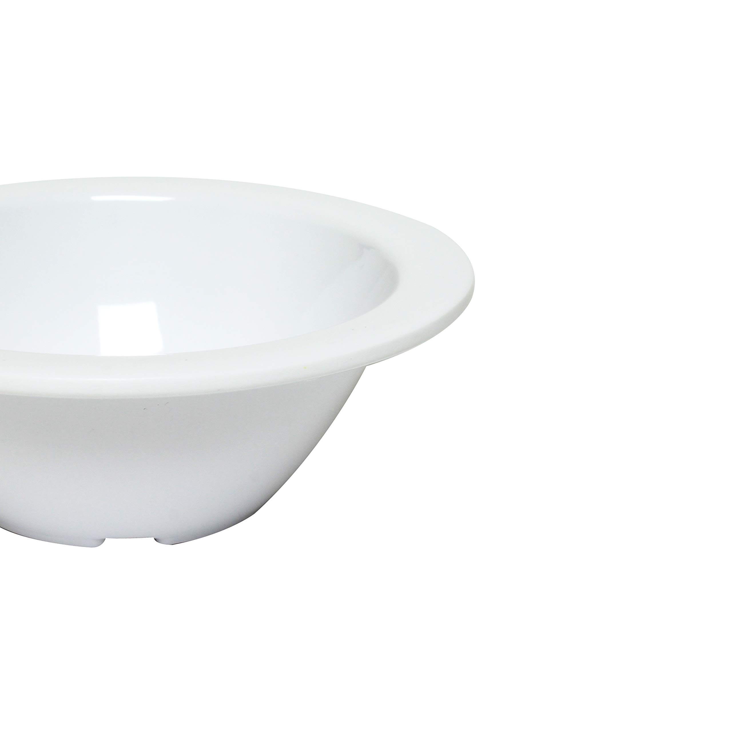 Premium White Melamine Fruit Bowls - Set of 12 (4.75 Inch, 5 oz) - Durable & Lightweight Dinnerware for Outdoor Picnics, Camping, and Everyday Use