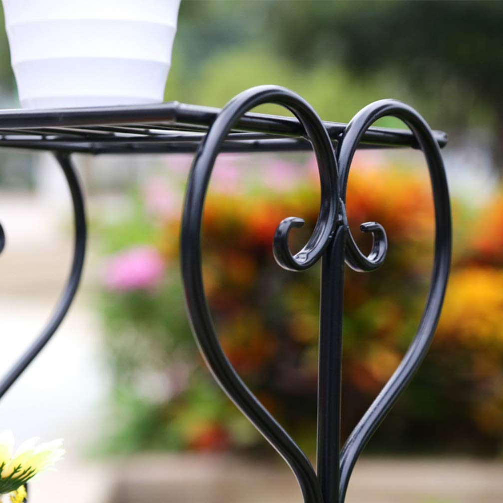DOITOOL Metal Flower Stand - 3-Tier Plant Display Shelf for Indoor/Outdoor Use - Perfect for Home, Garden, Office Decor & Plant Organization