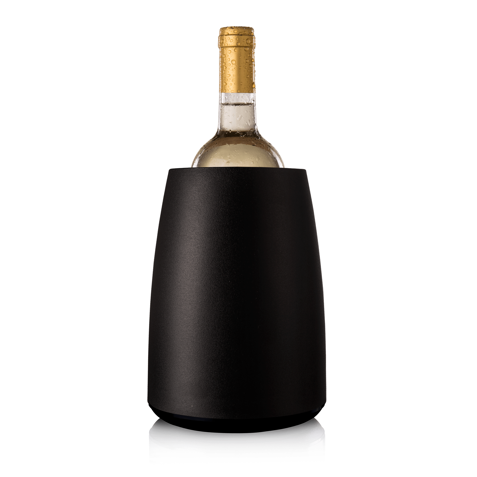 Vacu Vin Active Cooler Wine Chiller - Elegant Black Wine Cooler for White & Red Wine - Perfect for Parties, Picnics & Home Bars