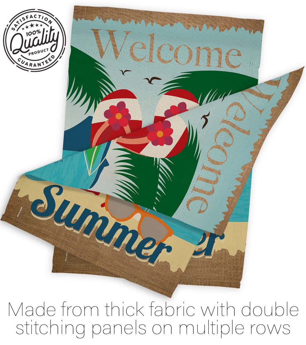 Breeze Decor Summer Fun Vertical Garden Flag - 13x18.5in for Outdoor Decor