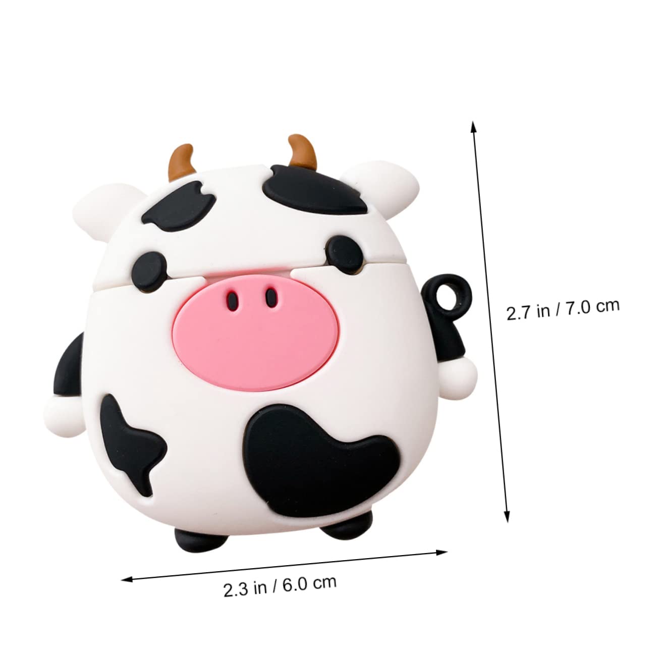 Cow-Shaped Silicone Earbud Case - Cute Cow Design Earphone Cover, Shockproof & Stylish for AirPods, Galaxy Buds - Perfect for Travel, Workout & Daily Use