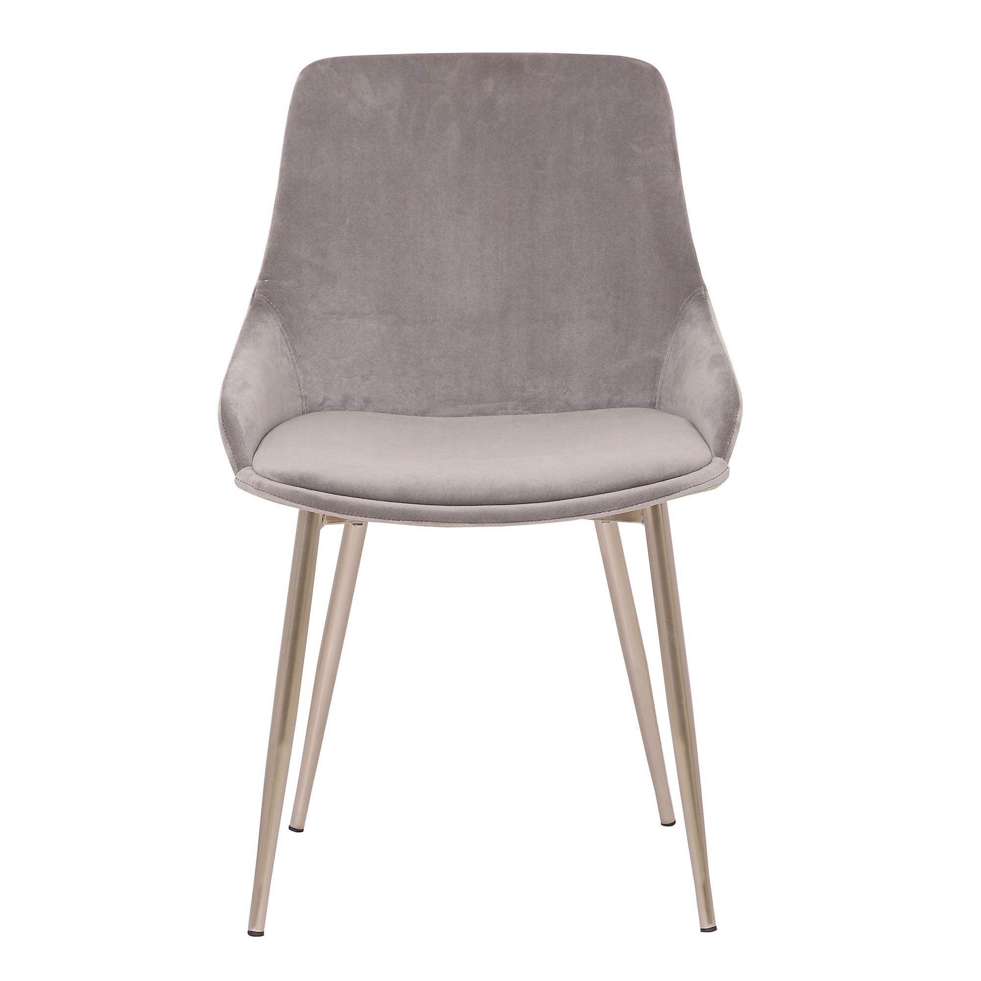 Heidi Contemporary Upholstered Fabric Dining Chair - Gray Accent Chair for Dining Room - 18.5