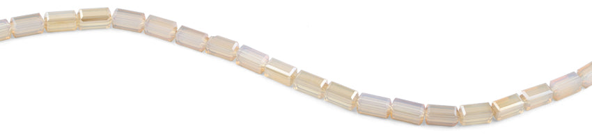 6x12mm Clear Beige Rectangle Faceted Crystal Beads for Jewelry Making, DIY Crafts, Bracelets & Necklaces - High-Quality Glass Beads for Scrapbooking & Home Decor