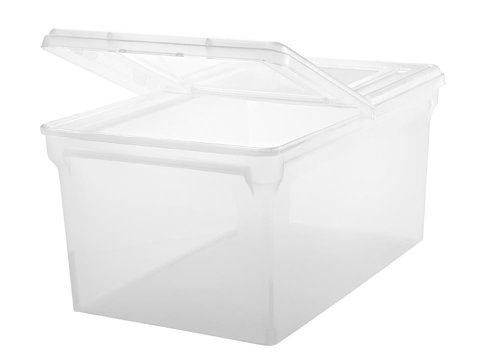 44 QT Letter Split Lid File Box - Organize Documents, Files & Office Supplies - Perfect for Home, Office & School Storage