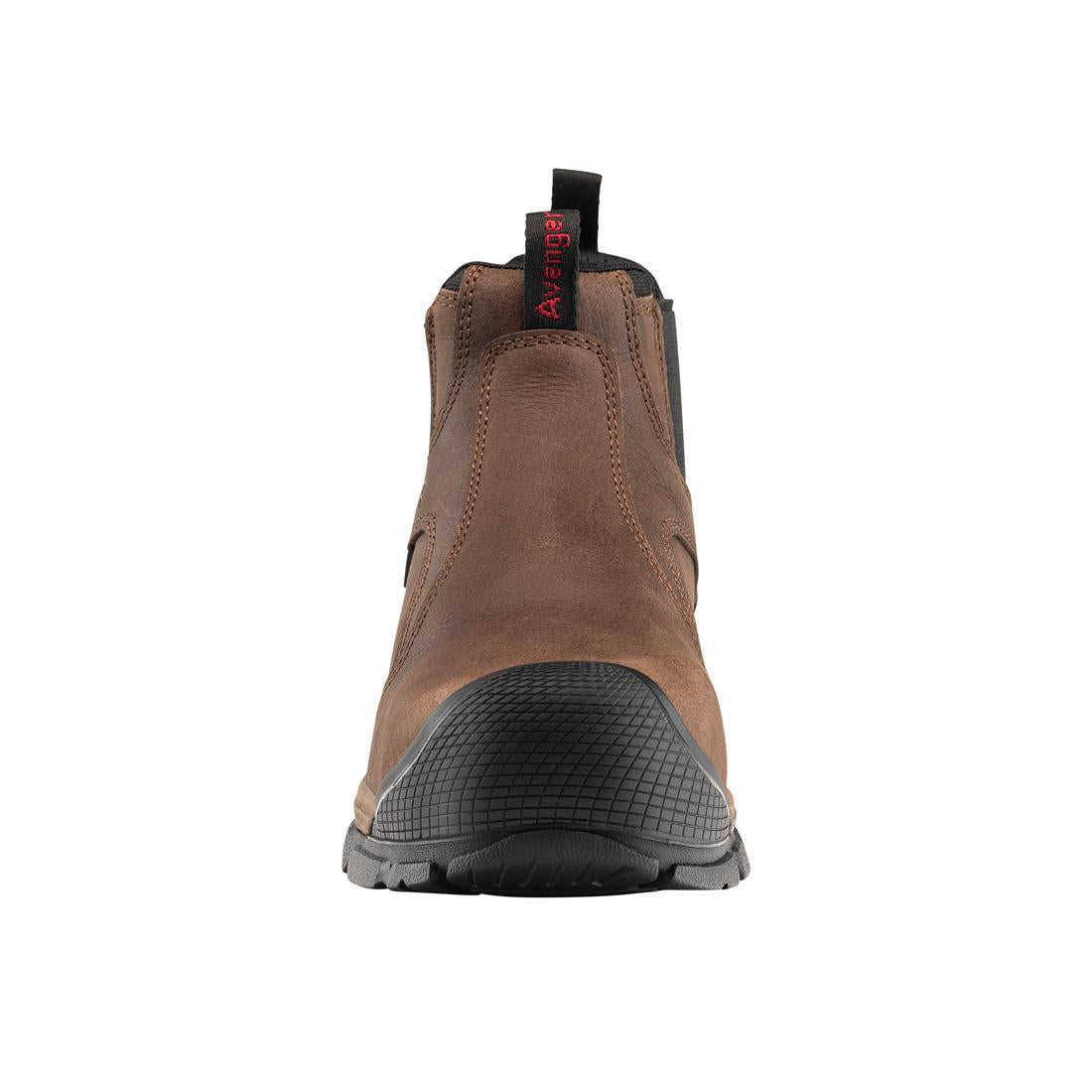 Ripsaw Puncture Resistant Alloy Toe Chelsea Work Boots for Men - Brown Leather Safety Shoes for Construction & Warehouse Work