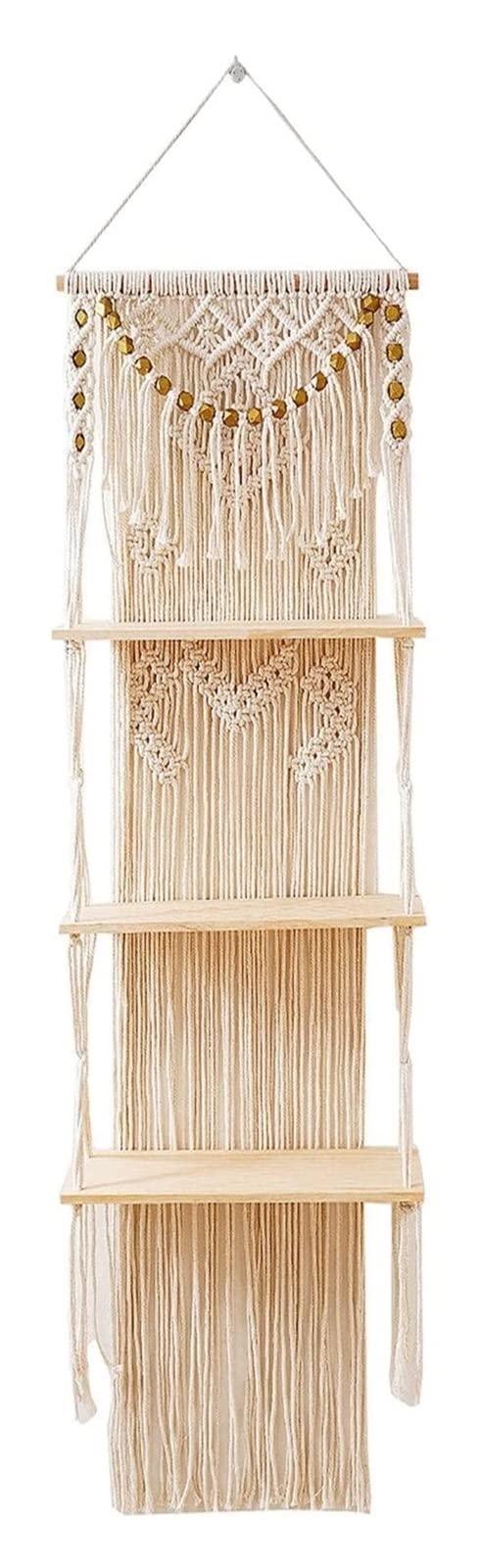 3-Tier Floating Wall Shelf for Plants & Vases - Space-Saving Home Decor Storage Organizer for Living Room, Bedroom, or Office