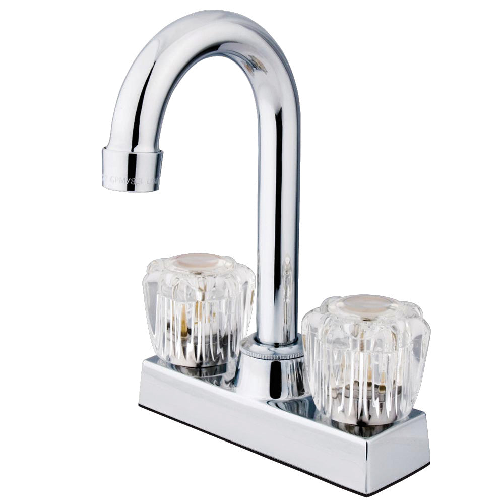 Kingston Brass KB461 Americana Bar Faucet - Classic Pull-Out Sprayer Kitchen Sink Faucet with High Arc Spout for Bar, Prep Sink & Wet Bar - Perfect for Home Bars, Entertaining & Commercial Use