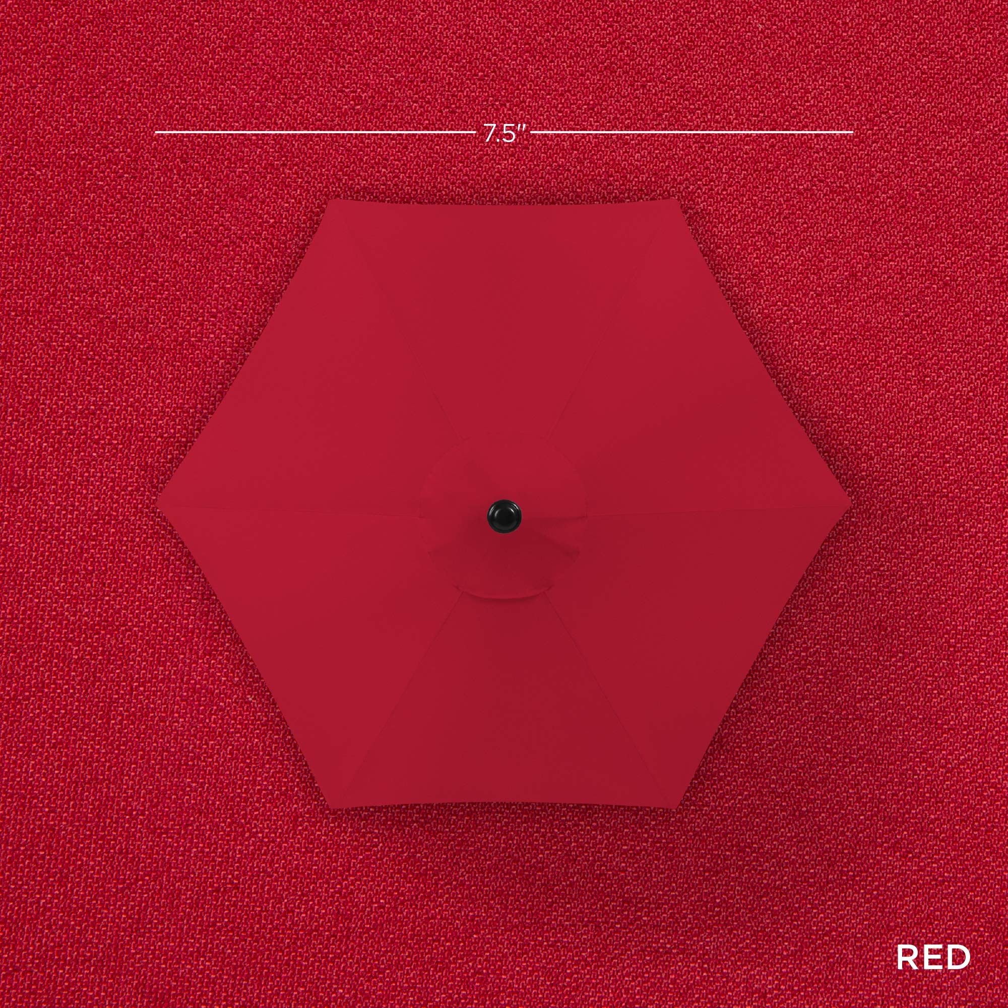 Best Choice Products 7.5ft Outdoor Solar-Powered LED Patio Umbrella with Tilt & Crank - Perfect for Deck, Poolside, Garden, and Backyard Relaxation (Red)