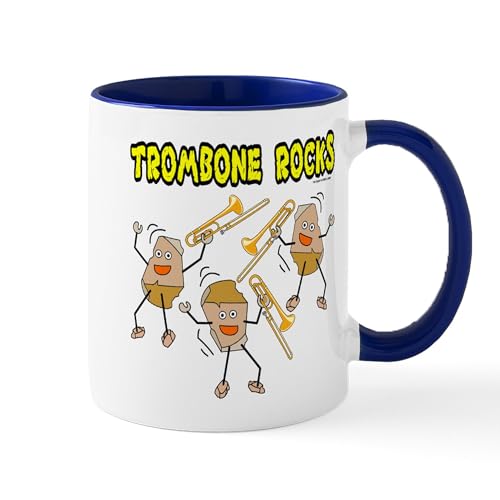White/Navy Inside - Trombone Rocks Mug