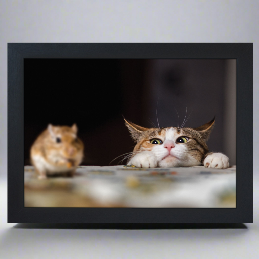 Fabulous Felines Peekaboo Cat Lap Tray - Cute Cat-Themed Laptop Desk for Work, Study & Breakfast in Bed - Perfect for Home Office, Dorm & Cozy Bedroom Use