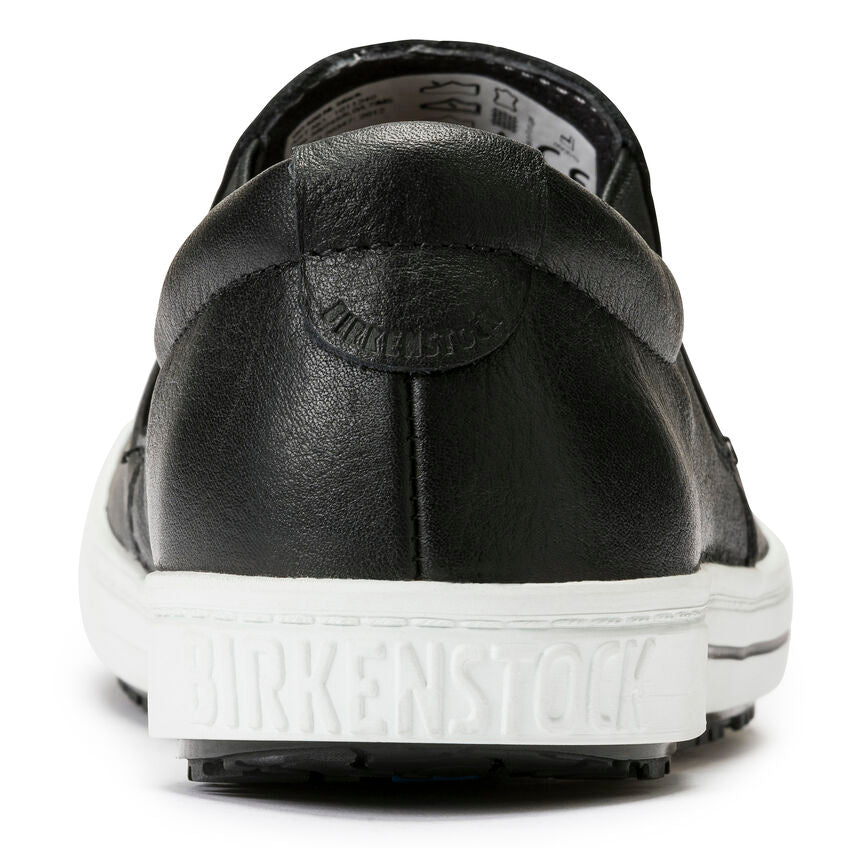 Birkenstock QO 400 Black Leather Safety Shoes for Men & Women - Slip Resistant Work Shoes for Construction, Warehouse & Industrial Use