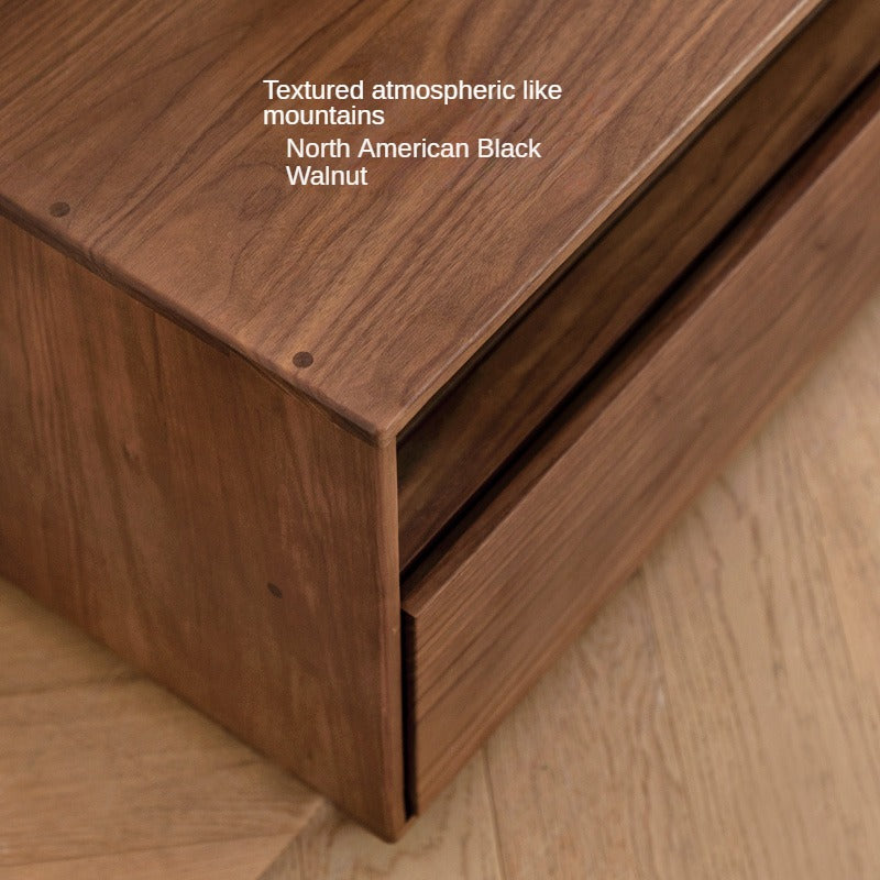 Premium Black Walnut & Ash Solid Wood Large Capacity TV Stand with Storage - Perfect for Living Room, Home Theater & Entertainment Centers