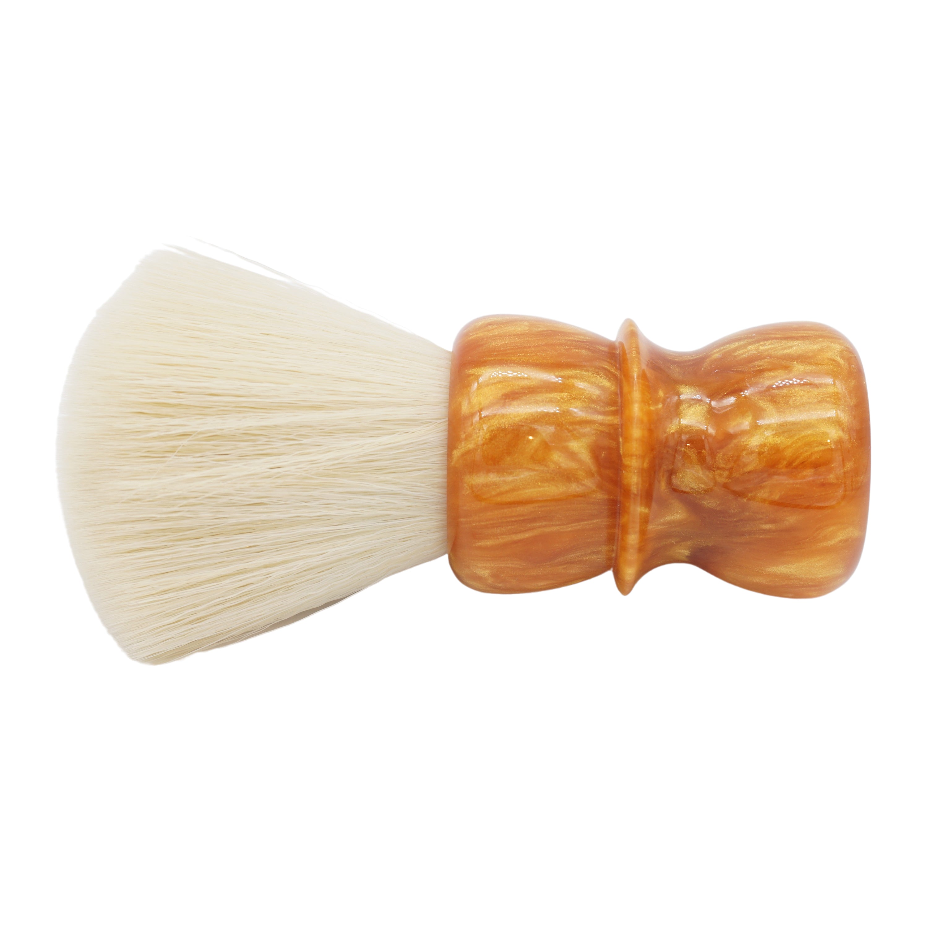 AP Shave Co. 24mm Cashmere Fan Synthetic Shaving Brush - Golden Butterscotch Handle | Premium Soft Bristles for Smooth Shaving | Perfect for Wet Shaving & Beard Grooming at Home or Travel
