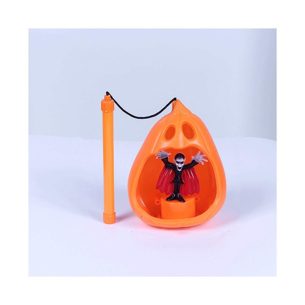 Halloween LED Pumpkin Lights - Portable & Removable Vampire Style Hollow Pumpkin Lantern for Indoor/Outdoor Halloween Decorations, Parties & Trick-or-Treating