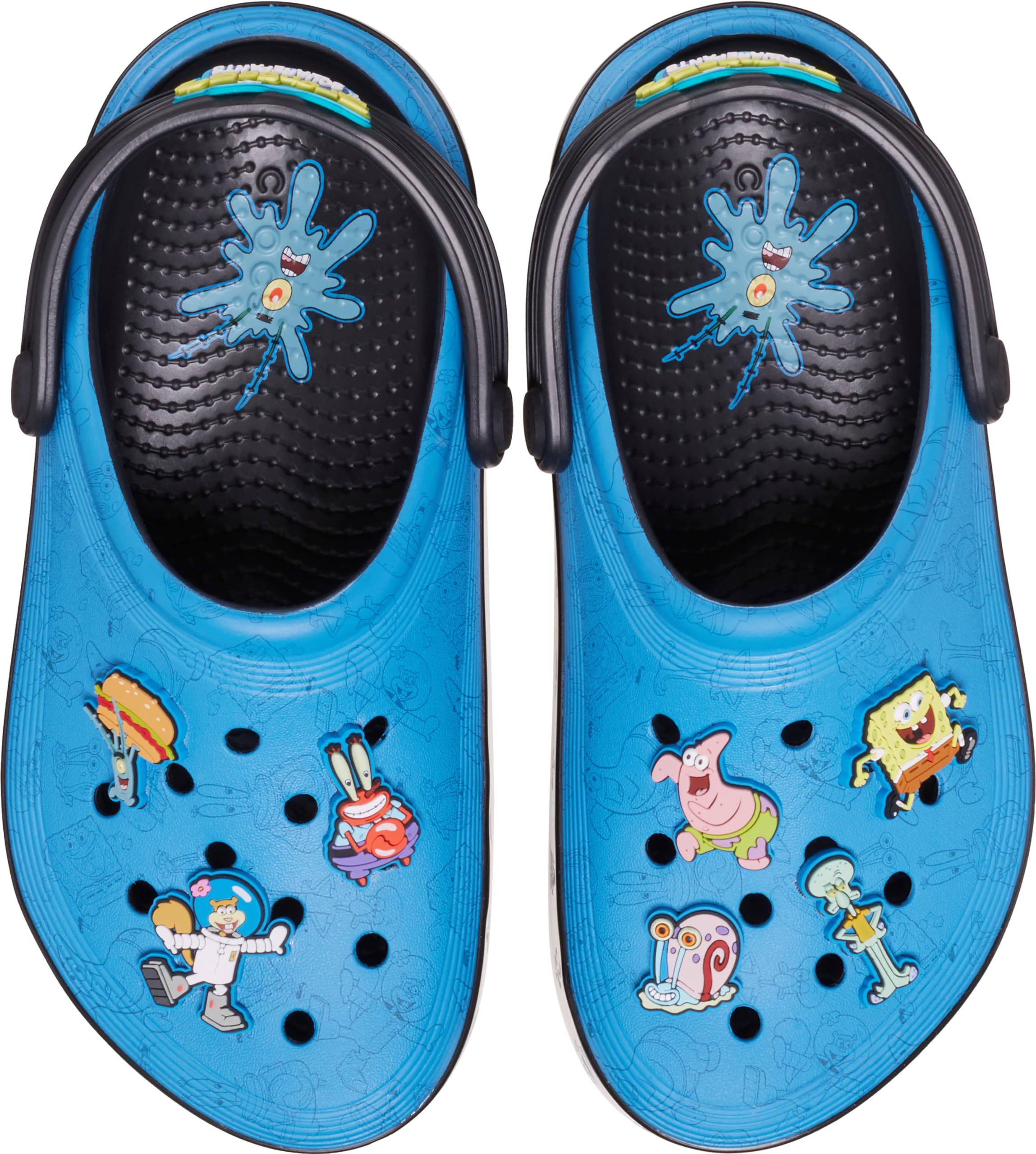 Crocs Unisex Kids Spongebob Squarepants Clogs - Lightweight & Comfortable Water Shoes for Boys & Girls - Perfect for Beach, Pool, and Outdoor Play (Little Big Kid, Black)