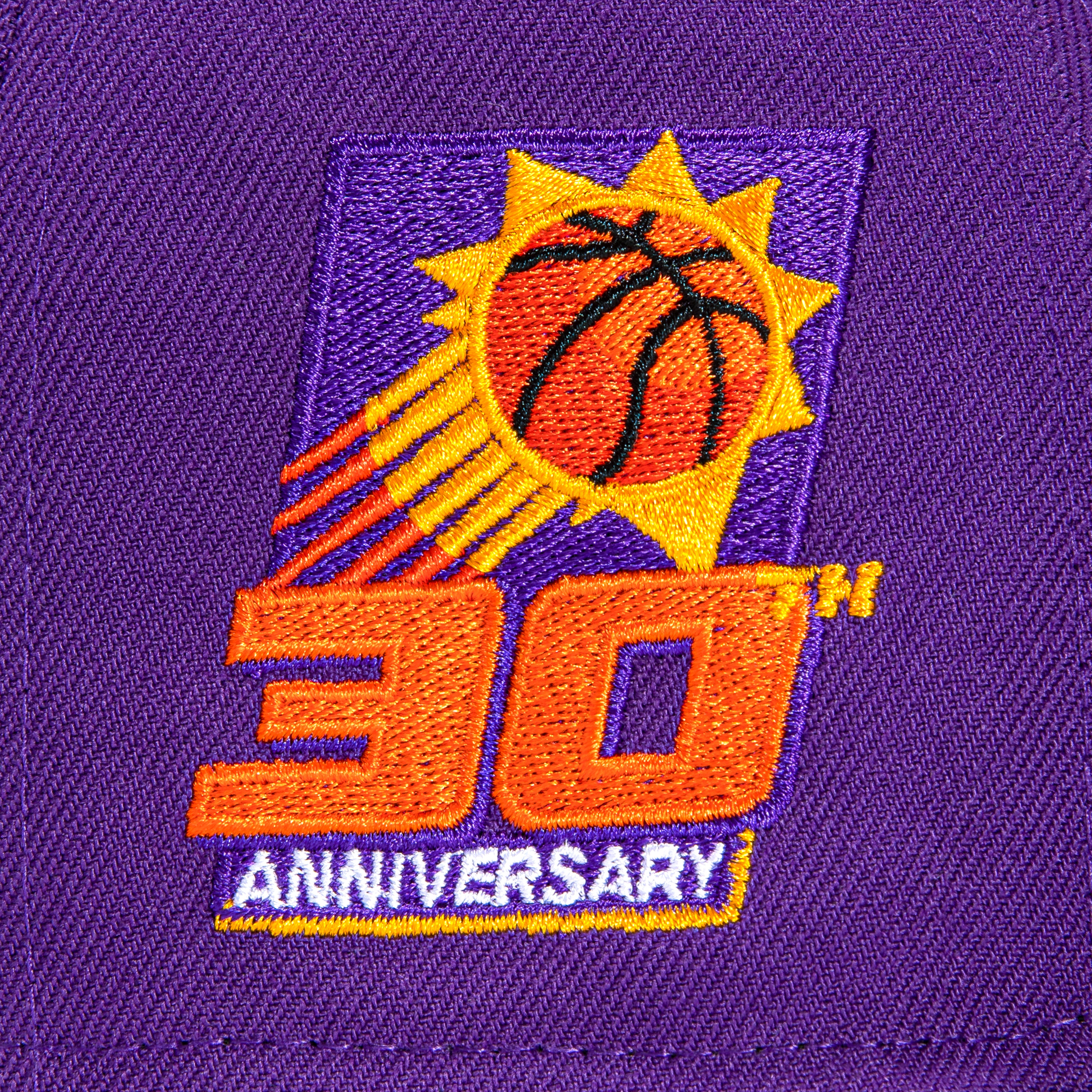 New Era 59Fifty Phoenix Suns 30th Anniversary Patch Snapback Hat - Purple NBA Basketball Cap for Men & Women - Perfect for Games, Collecting & Streetwear Fashion