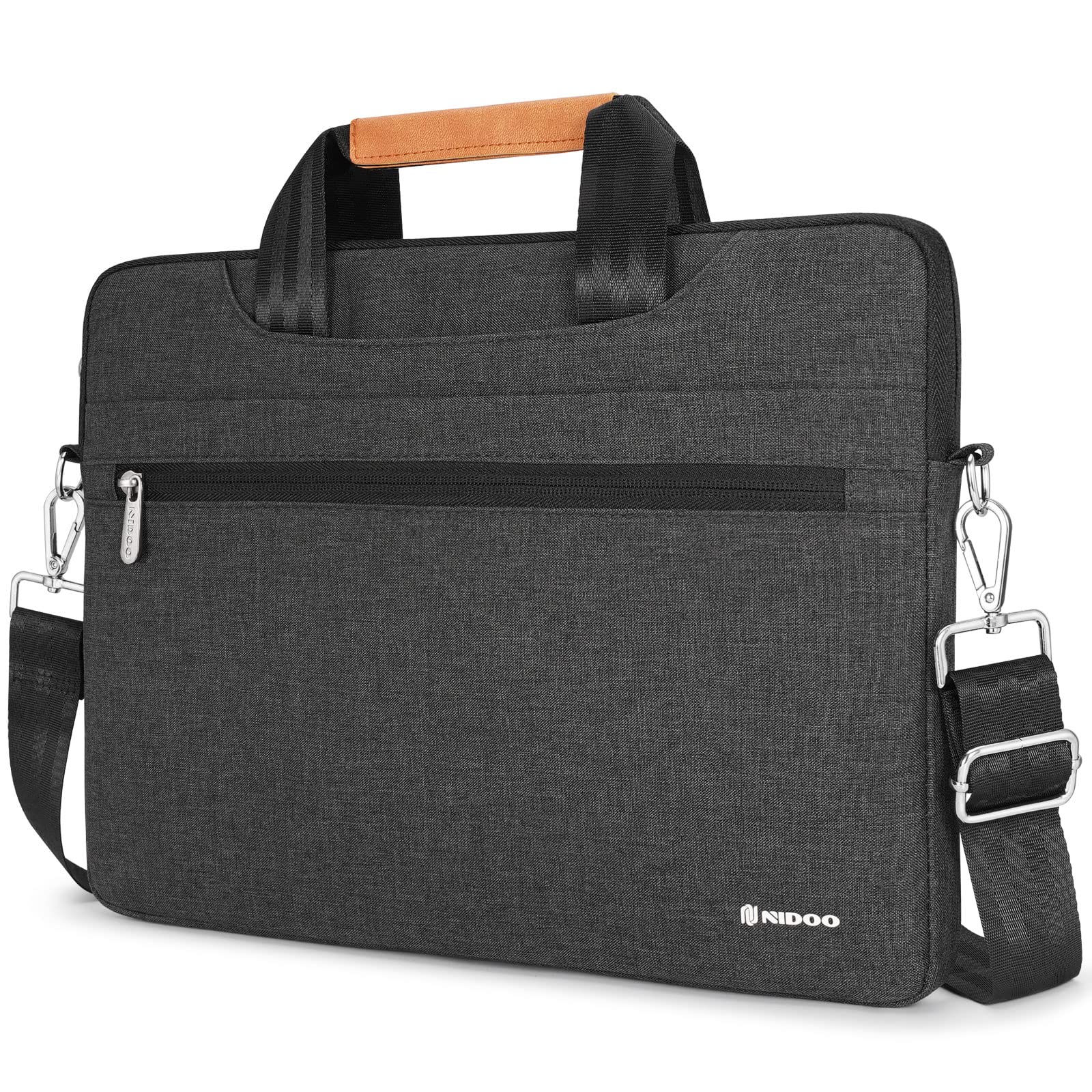NIDOO Water-Resistant Laptop Briefcase Bag for 10-17 Inch Laptops - Durable Computer Sleeve Case for Business Travel & Daily Commute - Perfect for Work, School & Office Use