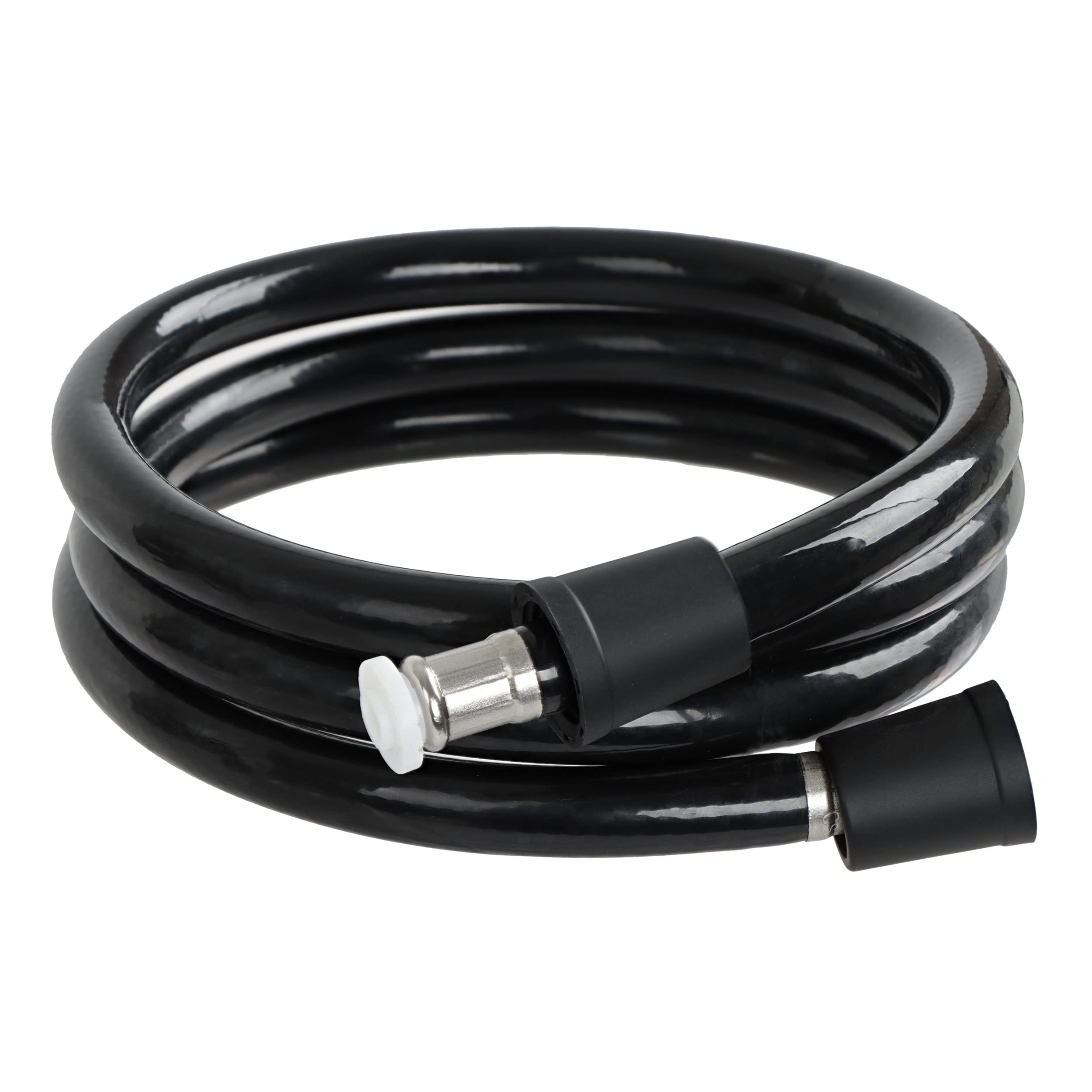 Empire RV Shower Hose - 60in Black Vinyl Flexible for Camping & Travel