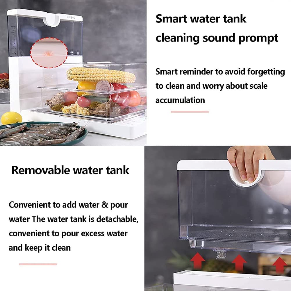 BLOSSS 1500W Electric 3-Tier Food Steamer - 18.8L Large Capacity Foldable Vegetable Meat Fish Rice Cooker with 60-Min Timer & BPA-Free Removable Baskets | Perfect for Healthy Cooking, Meal Prep, and Home Steam Spa