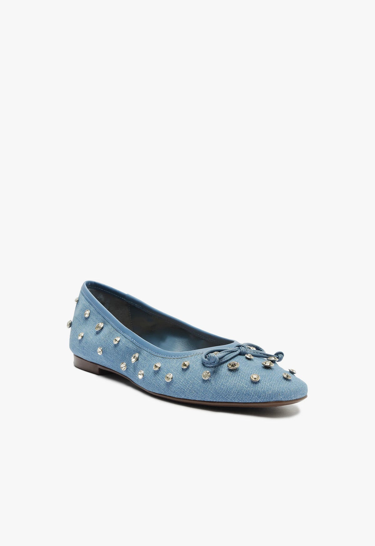 Arissa Shine Denim Flats for Women - Stylish & Comfortable Casual Shoes for Everyday Wear - Perfect for Work, Walking & Outfits