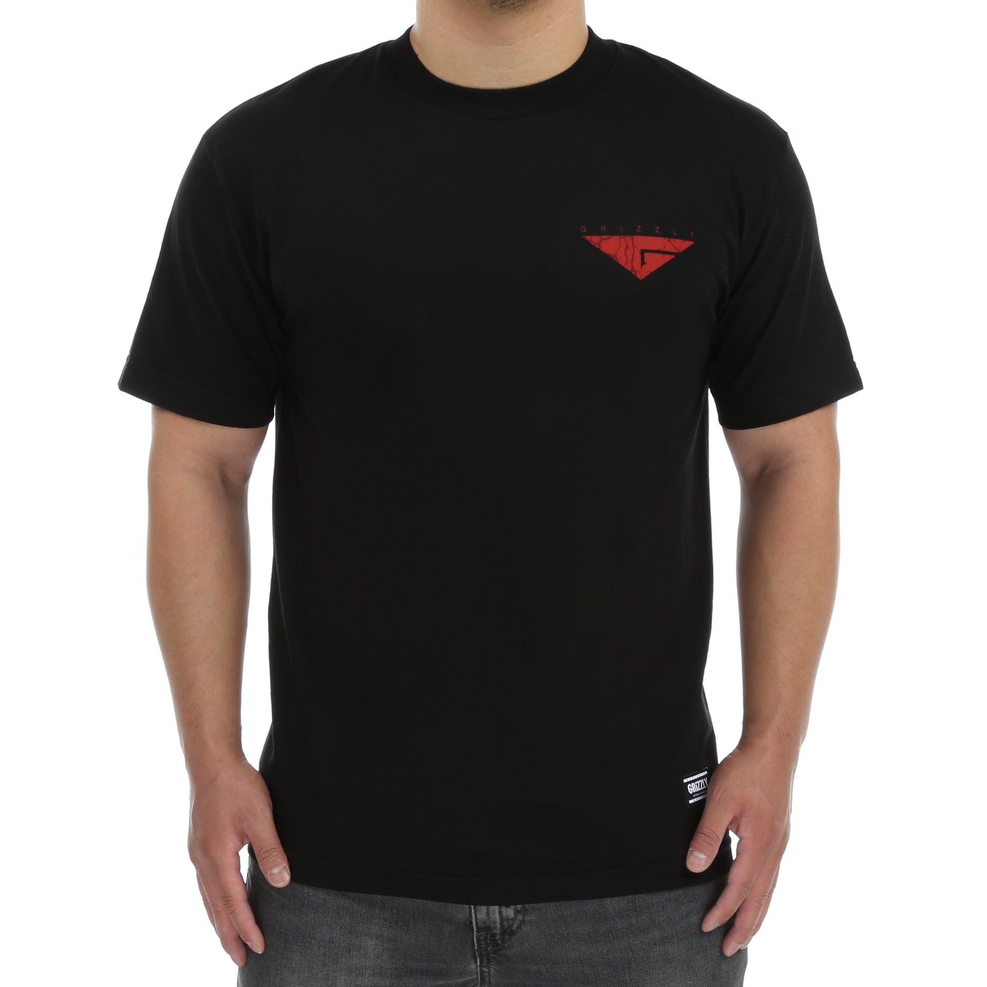 Grizzly Cement Tee - Premium Black Cotton T-Shirt for Men | Streetwear Fashion & Casual Everyday Wear