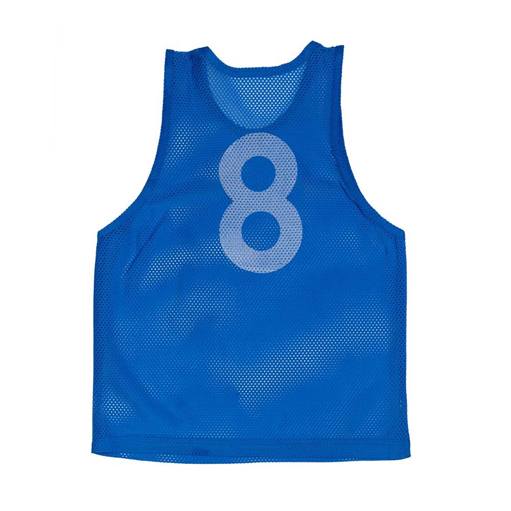 FC Mesh Numbered Training Bib Set for Youth Soccer - Breathable Royal Blue Practice Vests for Team Drills & Scrimmages