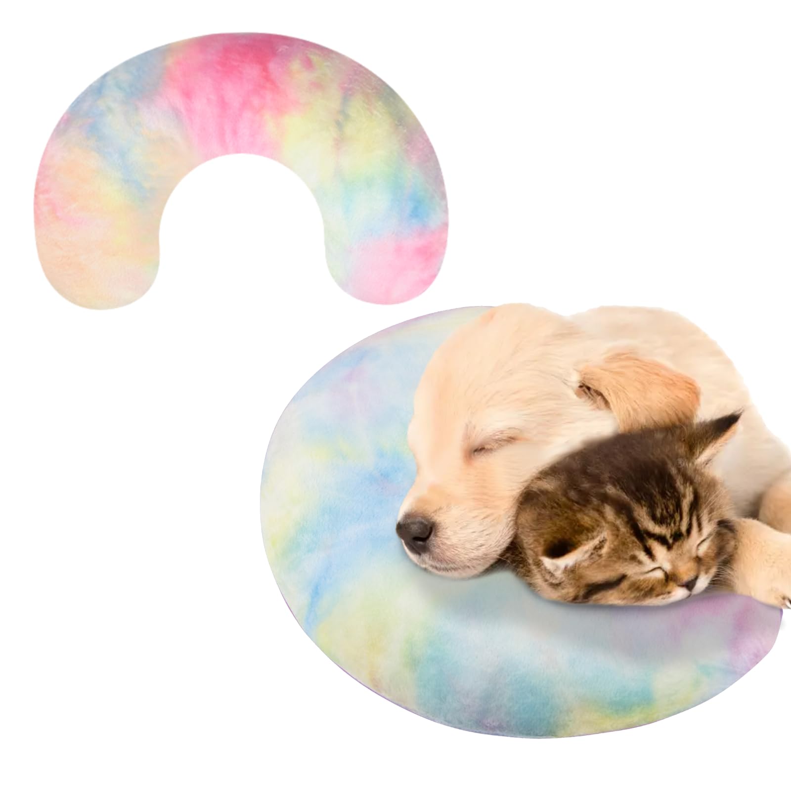 **Dog Neck Pillow for Small & Large Dogs - Soft & Fluffy Calming Pet Pillow for Anxiety Relief, Joint Support & Better Sleep - Cozy Bed for Dogs & Cats - Perfect for Travel, Crate & Home Use**