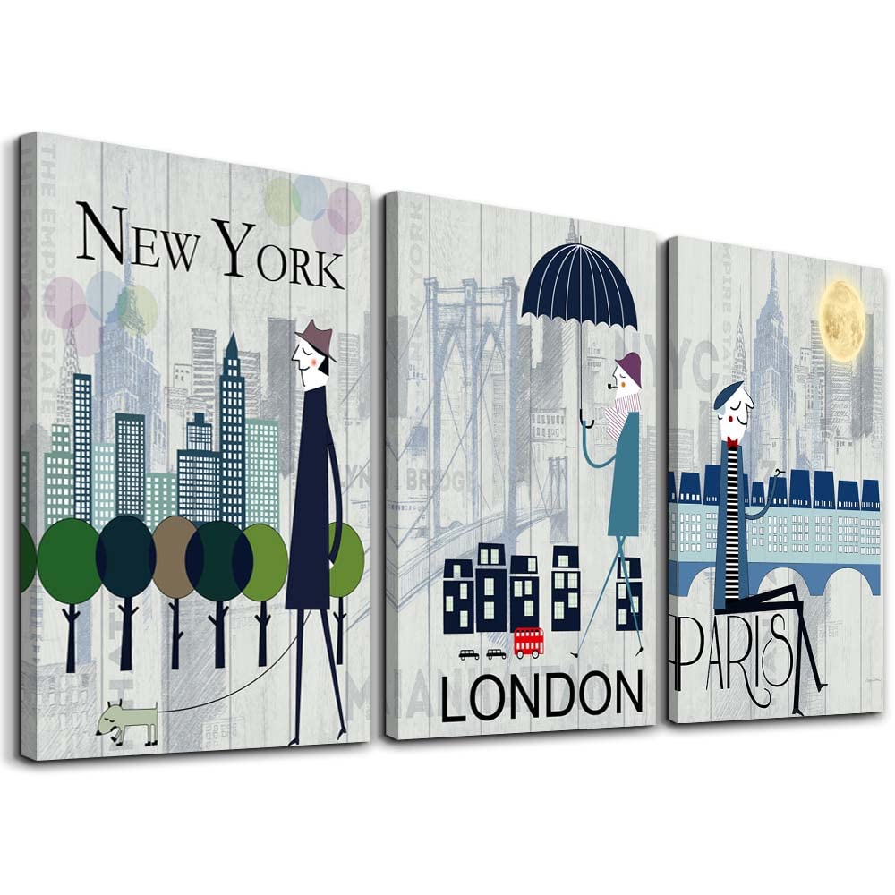 3-Piece Abstract Canvas Wall Art Set - Modern Home Decor for Living Room, Bedroom, Bathroom & Office - Inspirational Wall Paintings & Creative Prints - Perfect for Family Spaces & Interior Design