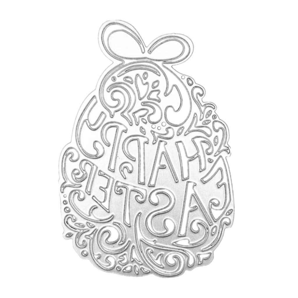 HELYZQ Carbon Steel Easter Egg Cutting Die - DIY Scrapbooking Embossing Stencil for Cards, Crafts & Paper Art - Perfect for Holiday Decorations, Gift Making & Memory Books
